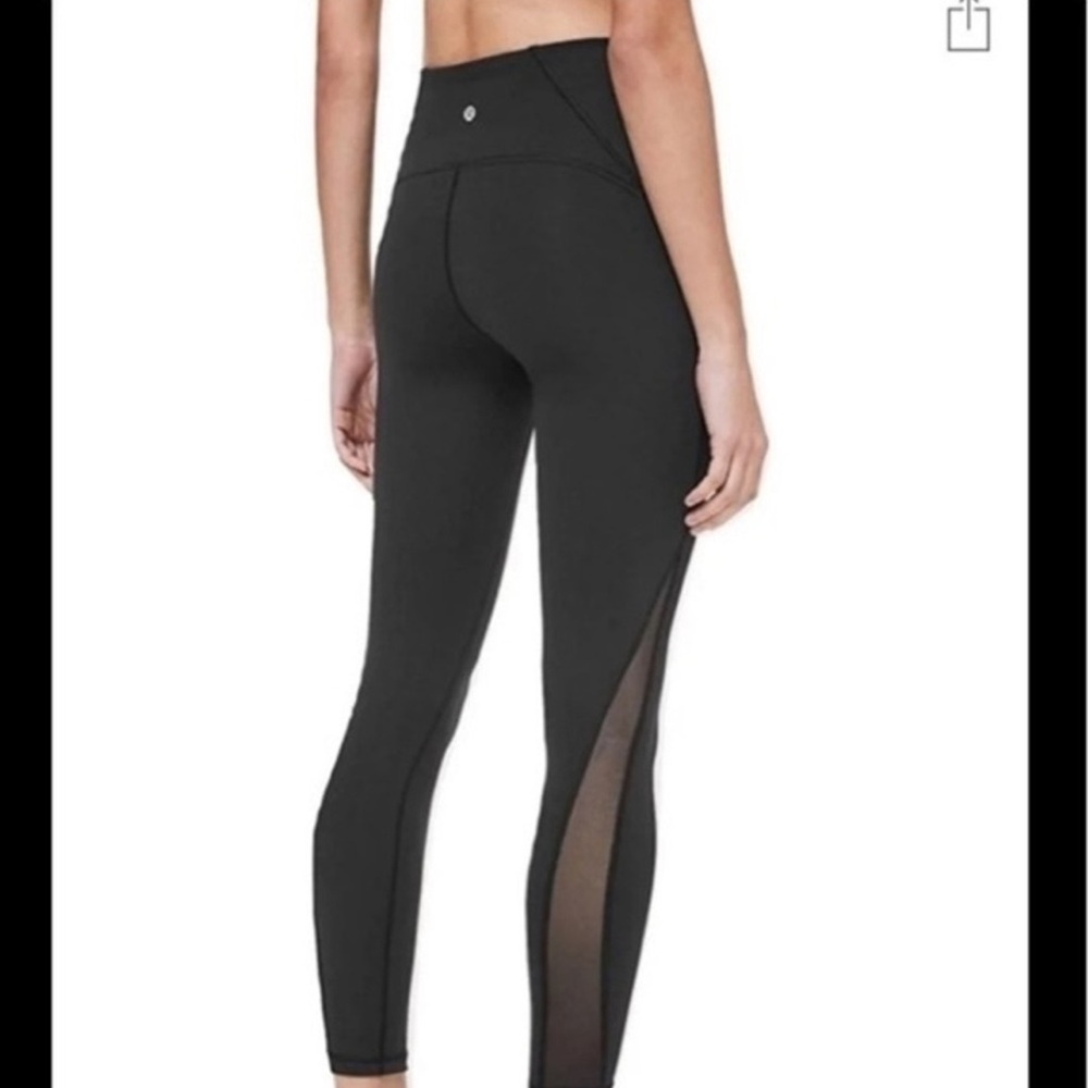 lululemon athletica Black Mesh Panel Leggings